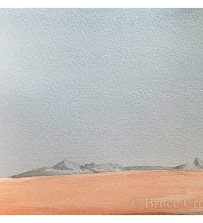 Bruce Crownover - Armagosa Valley series watercolor postcard