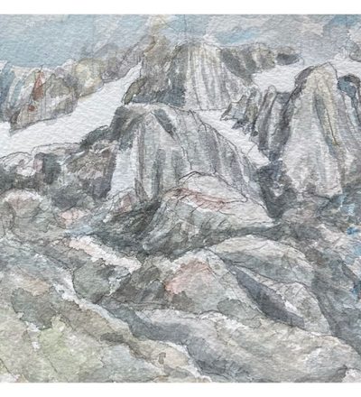 Bruce Crownover - Wild River Range Study 2 - watercolor postcard