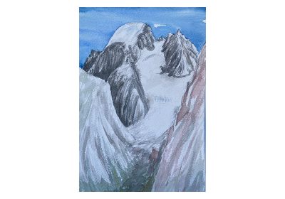Bruce Crownover - Wild River Range Study 3 - watercolor postcard