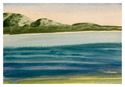 Bruce Crownover - Untitled - watercolor postcard