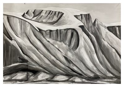 Bruce Crownover - 'Baffin 1' Gouache on Paper Painting