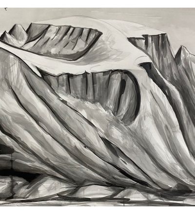 Bruce Crownover - 'Baffin 1' Gouache on Paper Painting
