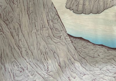 Bruce Crownover - 'Wind River Range 3' Reductive Woodcut Print