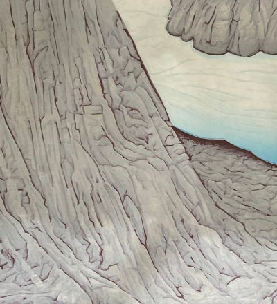 Bruce Crownover - 'Wind River Range 3' Reductive Woodcut Print