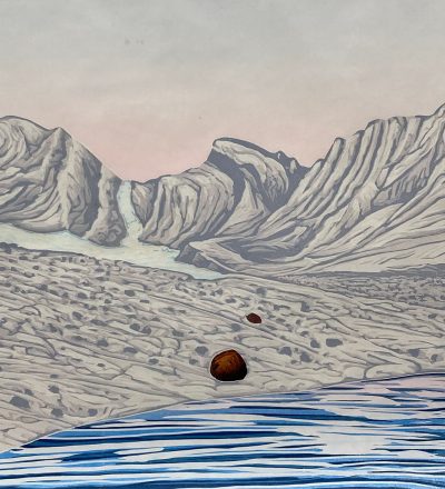 Bruce Crownover - 'Wind River Range 4' Reductive Woodcut Print