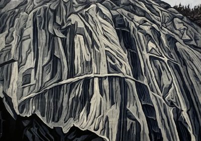 Bruce Crownover - 'Wind River Range 6' Reductive Woodcut Print